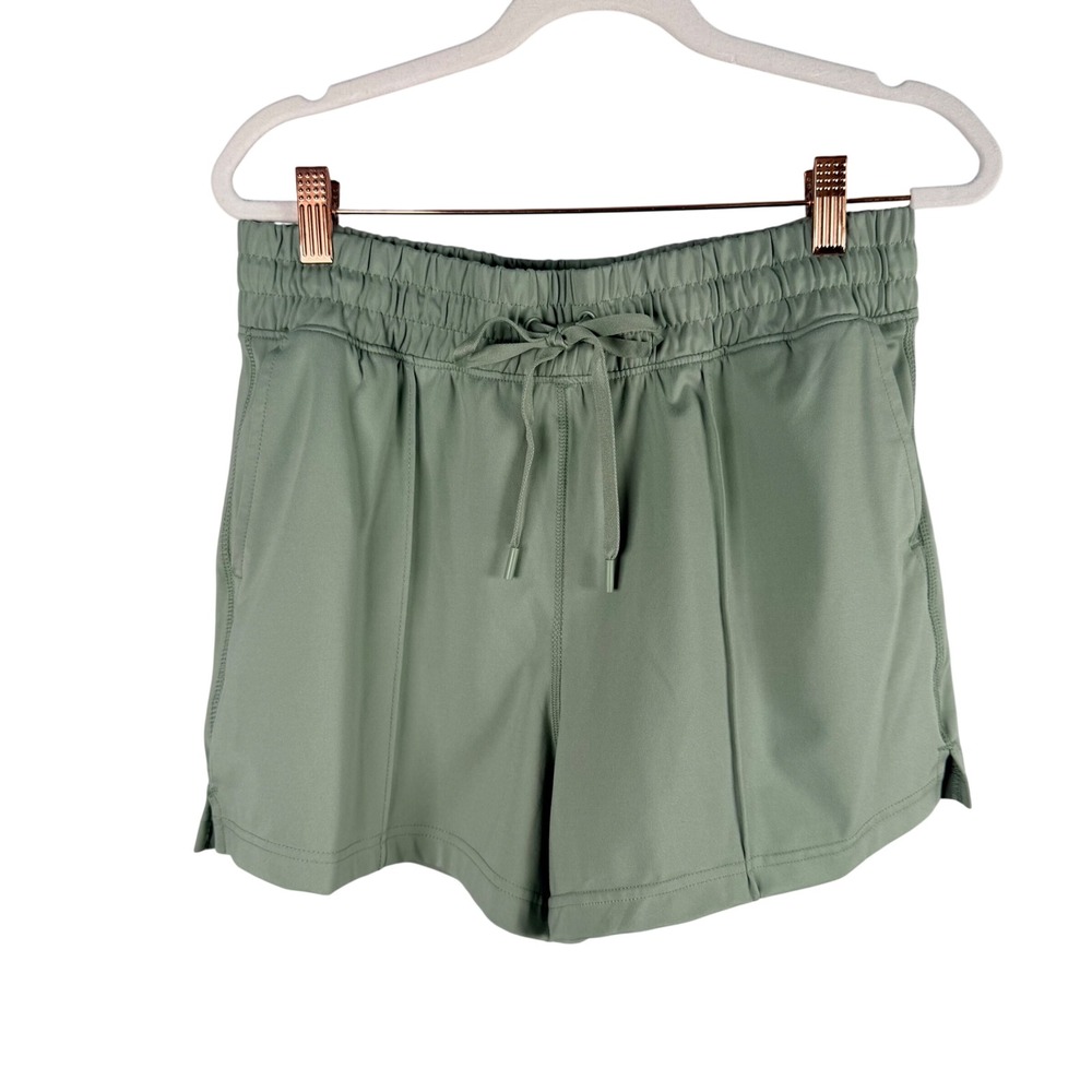 Yogalicious Lux City Life 4 Inch Sage Green Athletic Yoga‎ Shorts Large Workout